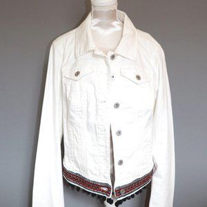 White Denim Anthropologie Jacket Size Small